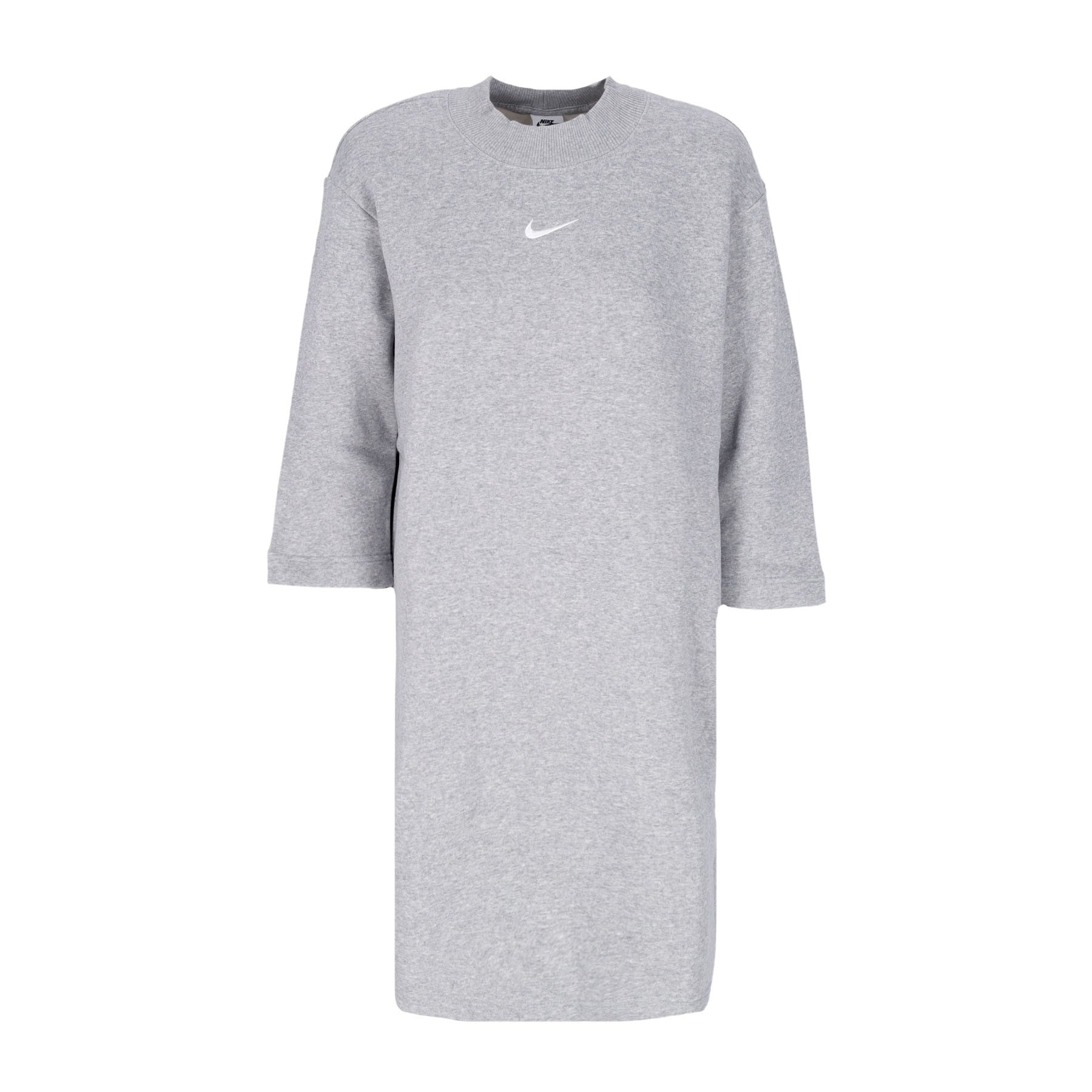 Nike, Vestito Donna Sportswear Phoenix Fleece 3/4 Oversized Sleeve Dress, Dk Grey Heather/sail