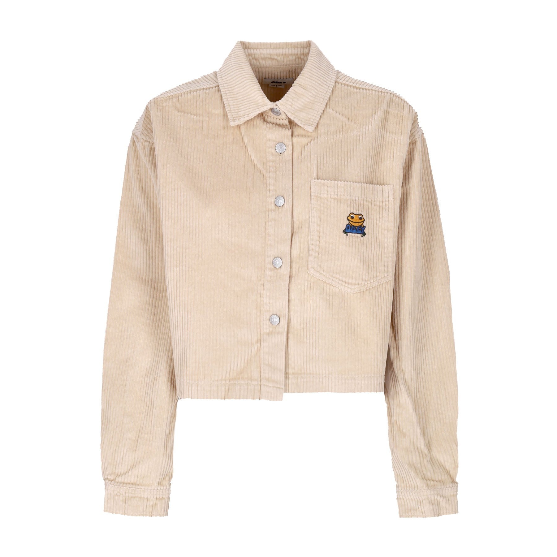 Obey, Camicia Manica Lunga Cappuccio Donna Liam Cropped Shirt L/s, Irish Cream