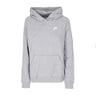 Nike, Felpa Cappuccio Donna W Sportswear Club Fleece Std Hoodie, Dk Grey Heather/white