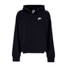 Nike, Felpa Cappuccio Donna Sportswear Club Fleece Oversized Hoodie Ssnl, Black/white