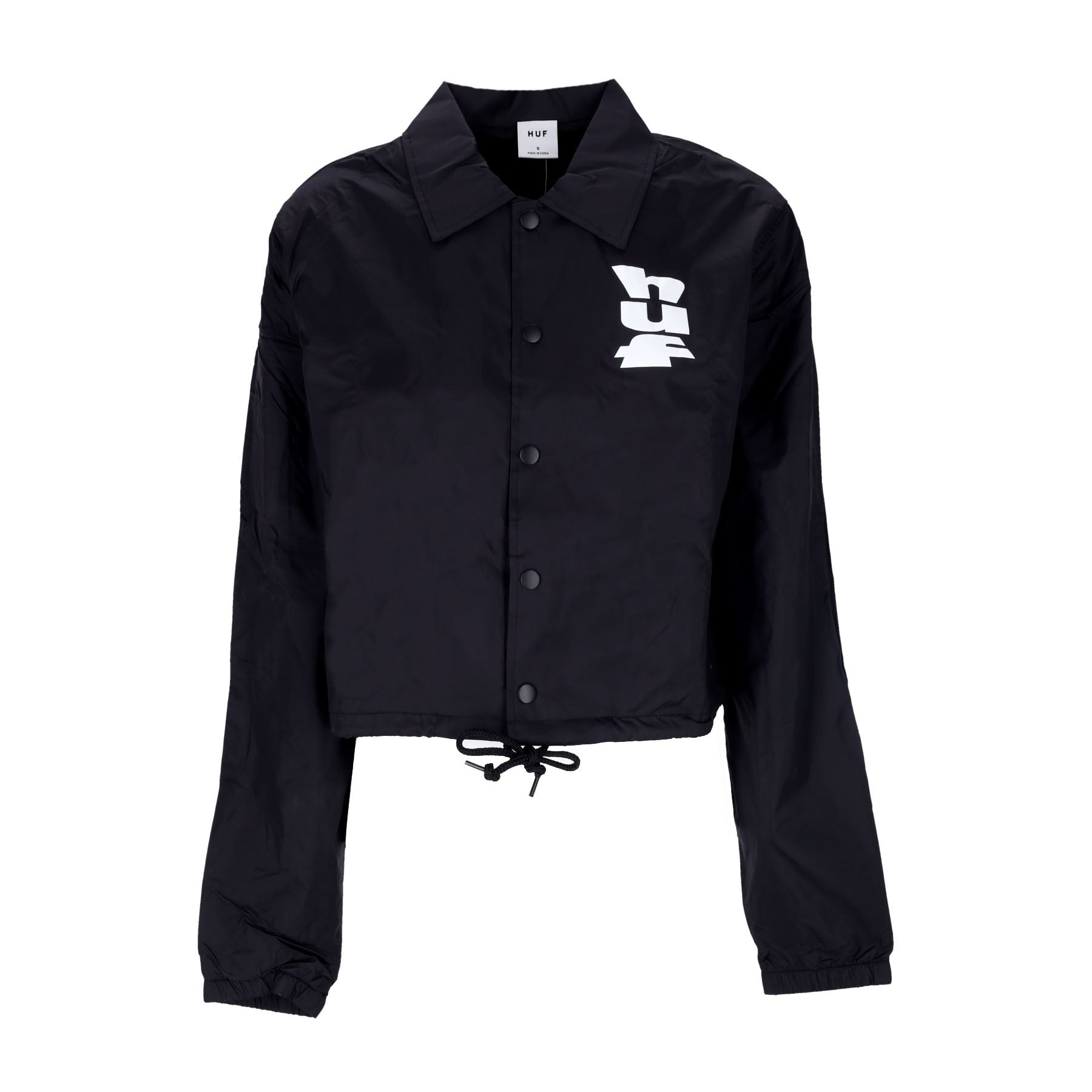 Huf, Giacca Coach Jacket Donna Megablast Crop Coach Jacket, Black