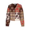 Huf, Cardigan Donna Nature Patchwork Cardigan, Brown