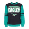 Mitchell & Ness, Felpa Girocollo Uomo Nfl All Over Crew 2.0 Phieag, Black