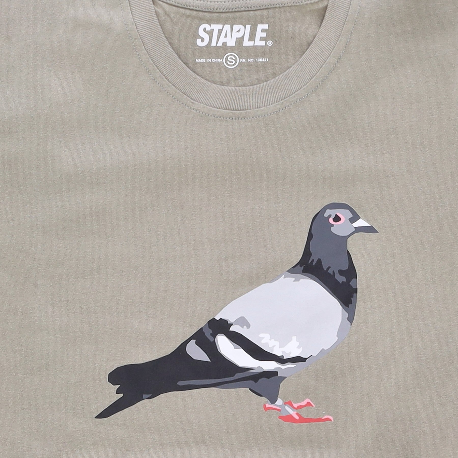 Maglietta Uomo Pigeon Logo Tee Sage