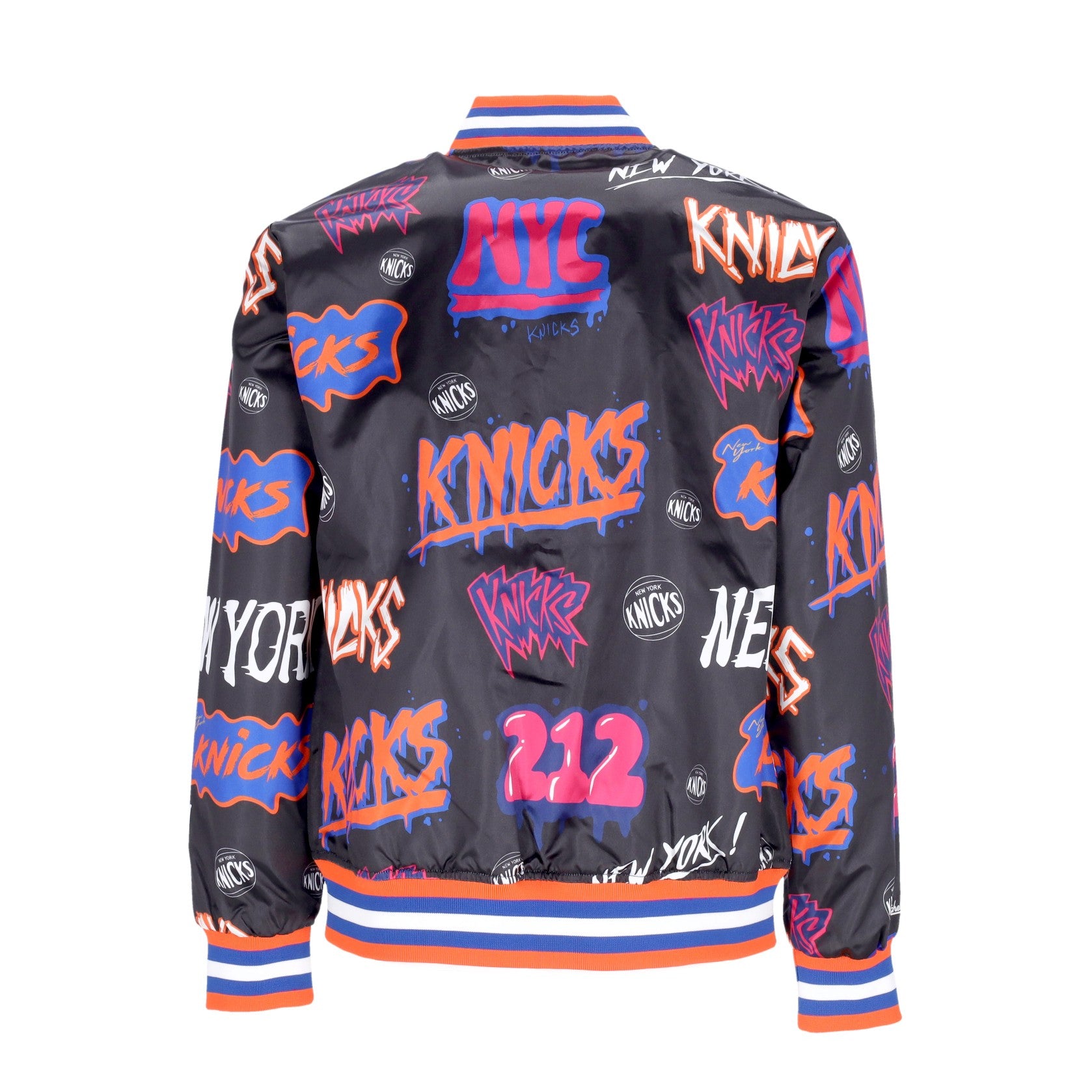 Mitchell & Ness, Giubbotto Bomber Uomo Nba Slap Sticker Reversible Jacket Hardwood Classics Neykni, 