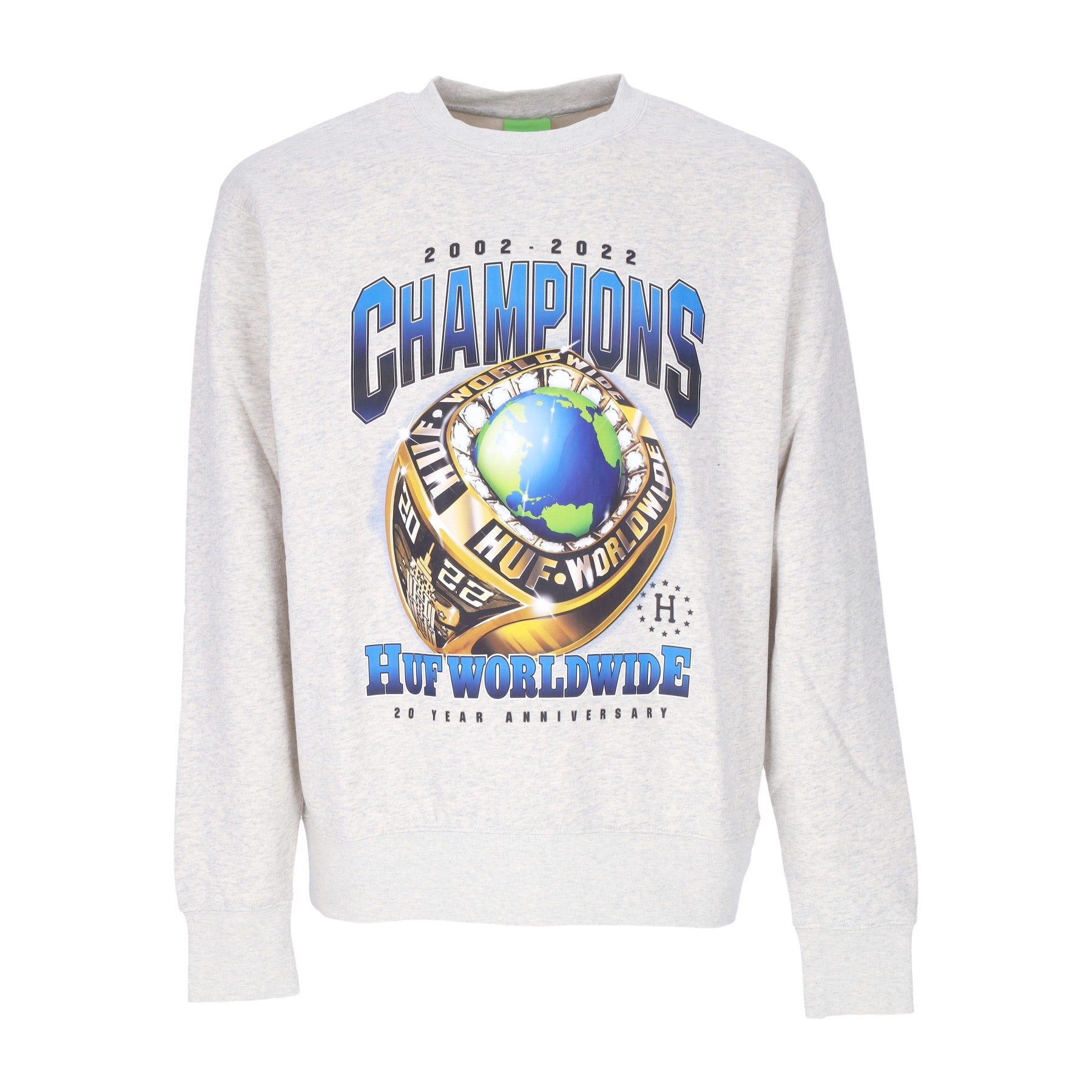 Huf, Felpa Girocollo Uomo Champions Crewneck, Athletic Heather