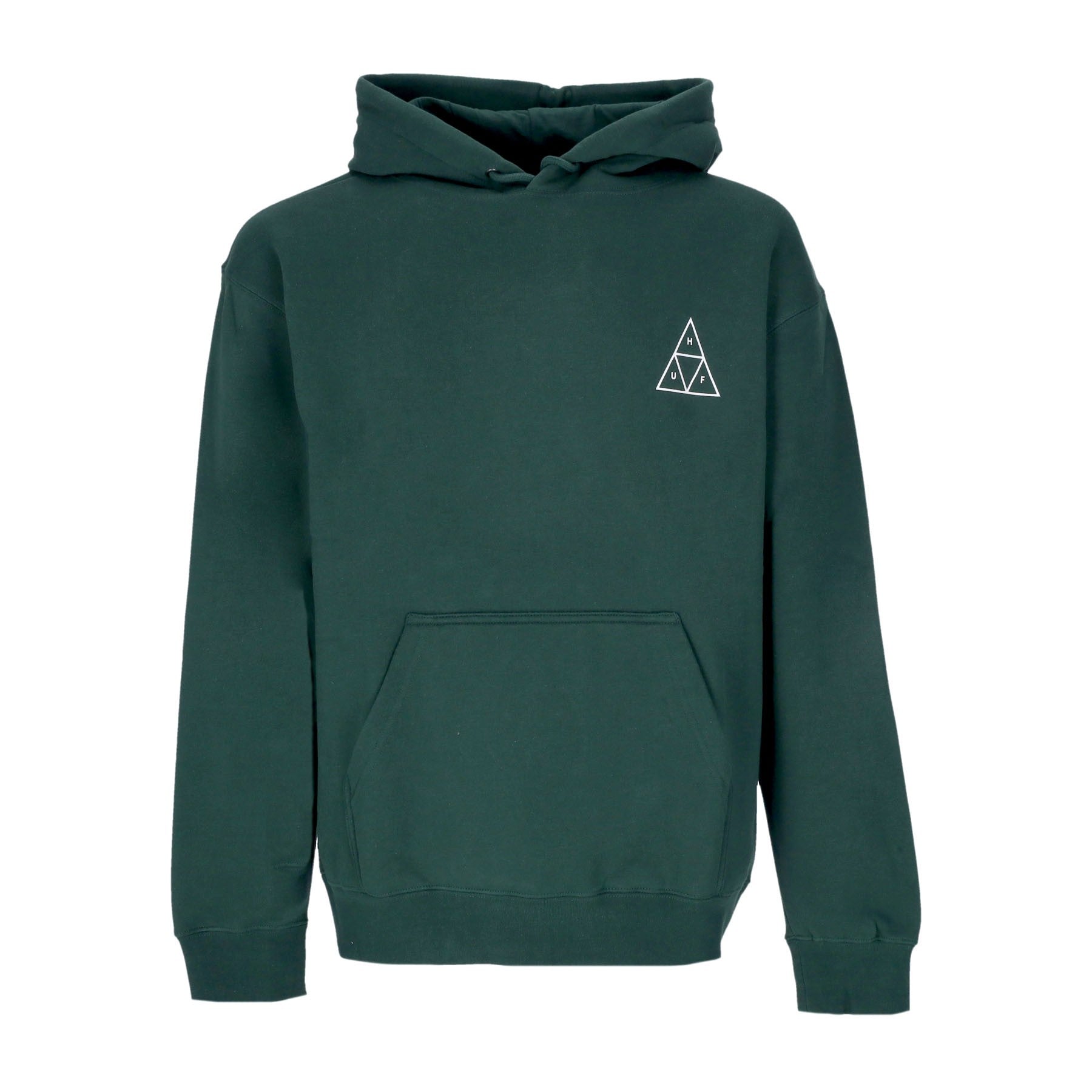 Huf, Felpa Cappuccio Uomo Essentials Tt P/o Hoodie, Forest Green