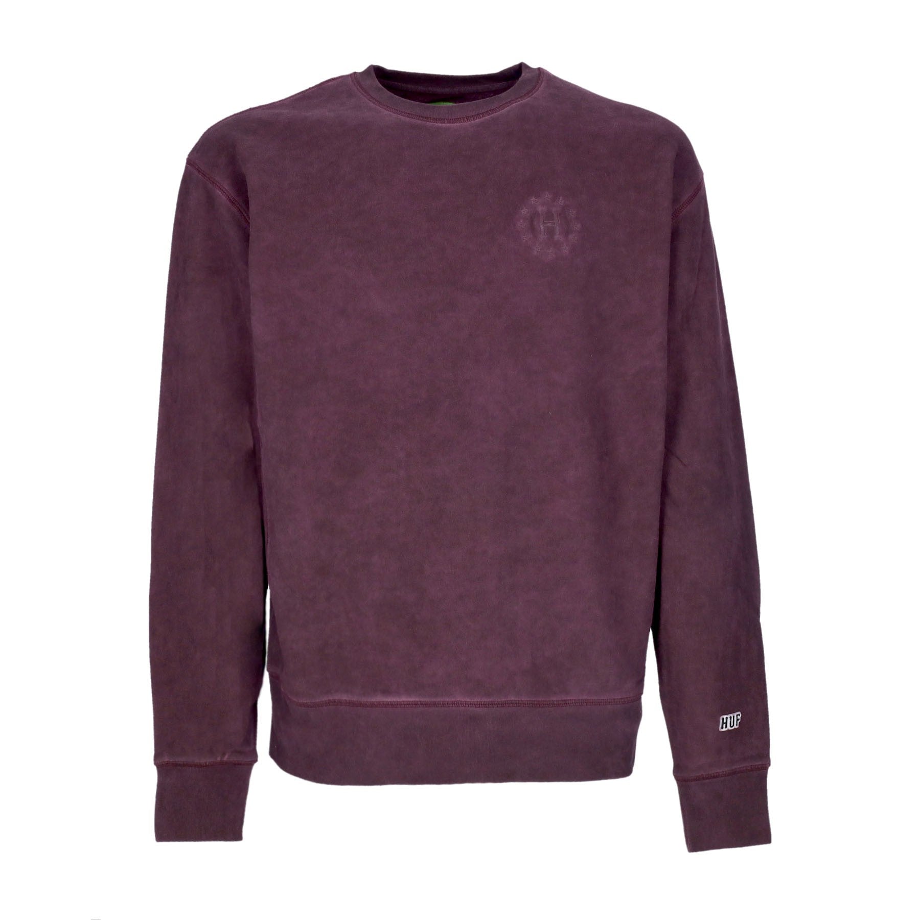 Huf, Felpa Girocollo Uomo 12 Galaxies Faded Crewneck, Wine