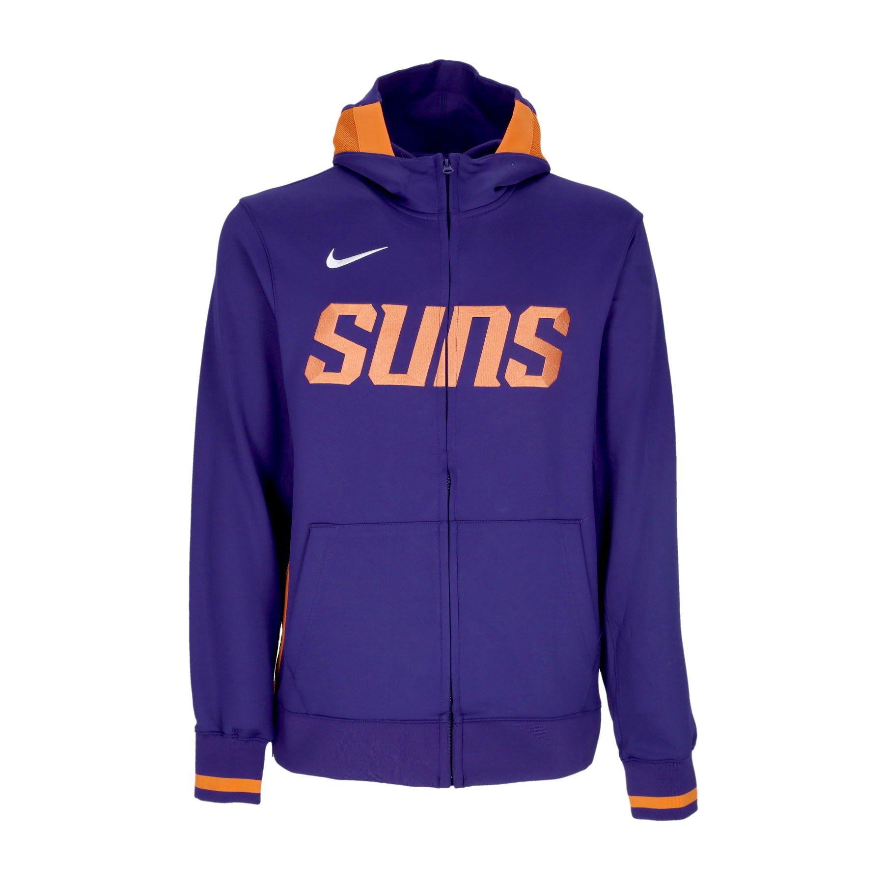 Nike Nba, Giacca Tuta Cappuccio Uomo Nba Dri-fit Showtime Full Zip Hoodie Phosun, New Orchid/clay Orange/new Orchid/white