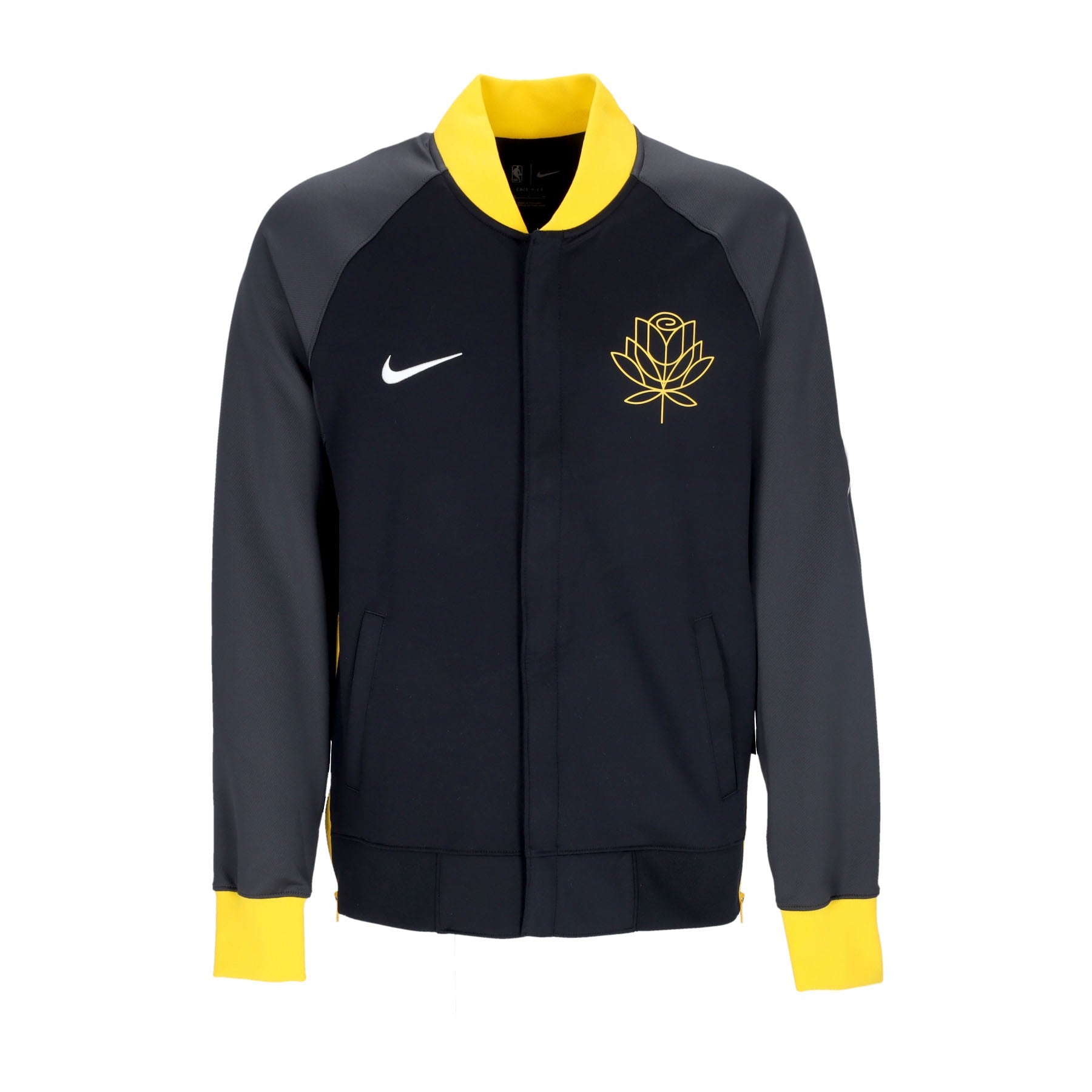 Nike Nba, Felpa Leggera College Uomo Nba City Edition  Dri-fit Showtime Full-zip Jacket Golwar, Black/anthracite/amarillo/white