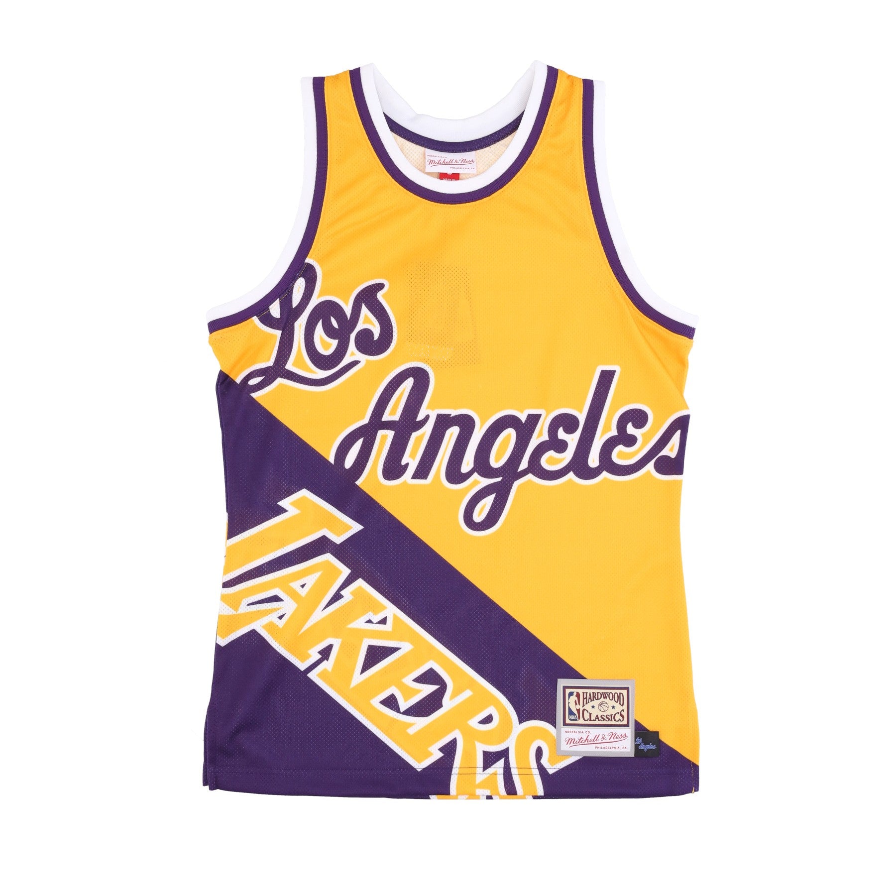 Mitchell & Ness, Canotta Tipo Basket Uomo Nba Big Face Fashion Tank 5.0 Hardwood Classics Loslak, Yellow