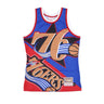 Mitchell & Ness, Canotta Tipo Basket Uomo Nba Big Face Fashion Tank 5.0 Hardwood Classics Phi76e, Blue