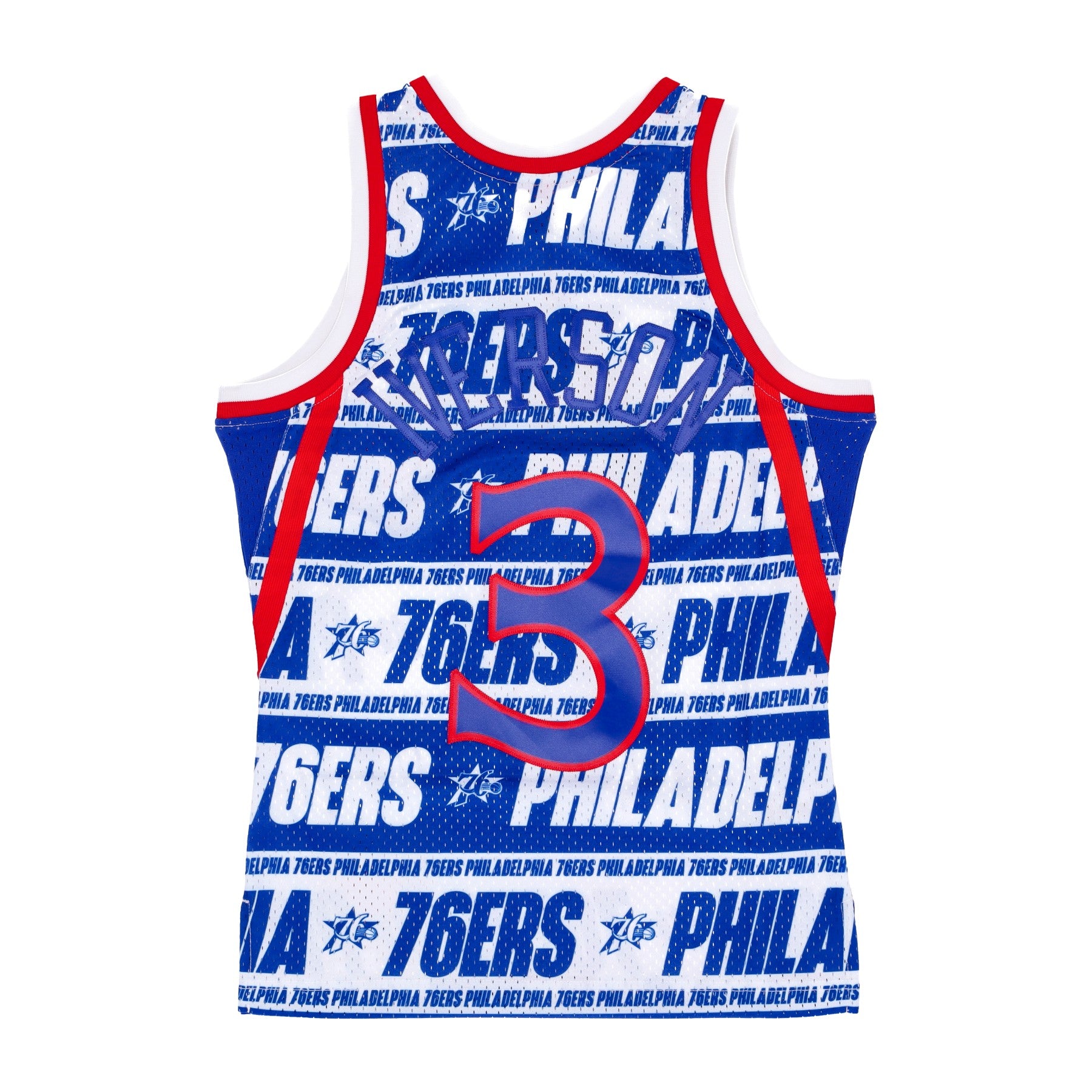 Mitchell & Ness, Canotta Basket Uomo Nba Teamwrap Swingman Jersey Hardwood Classics No 3 Allen Iverson 1996-97 Phi76e, 