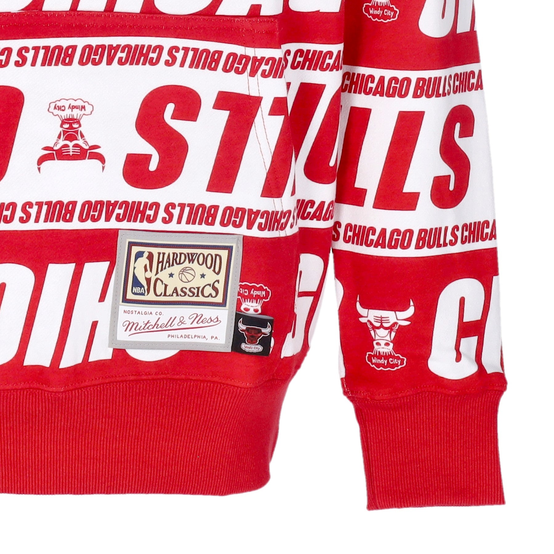 Mitchell & Ness, Felpa Cappuccio Uomo Nba Teamwrap Hoodie Hardwood Classics Chibul, 