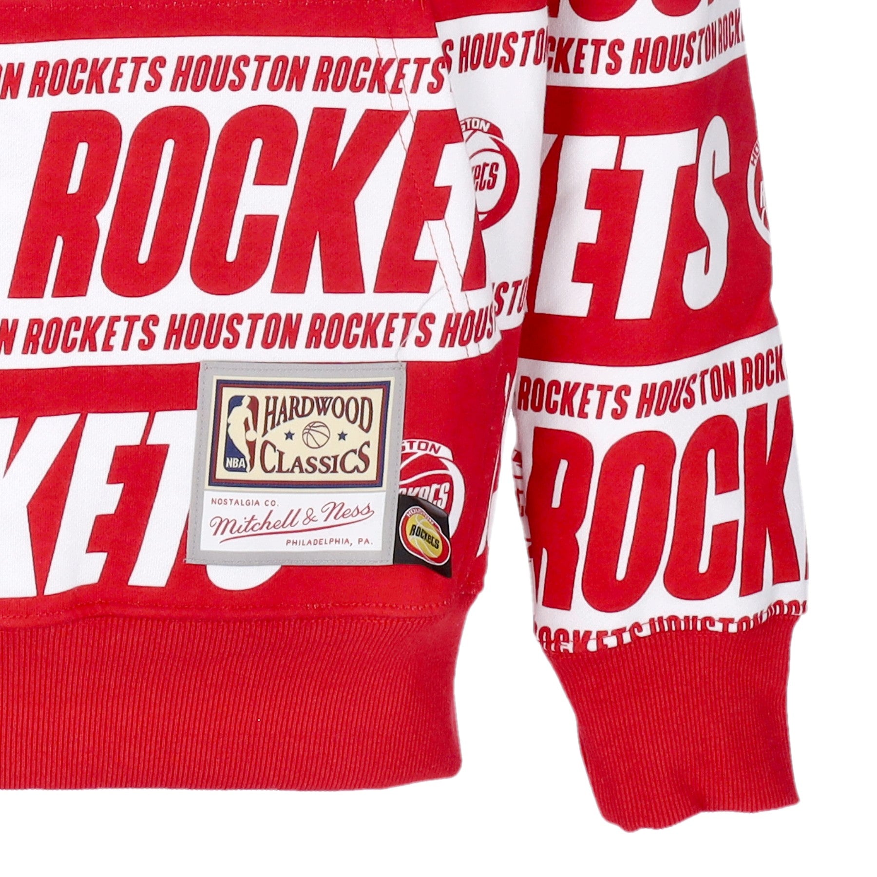 Mitchell & Ness, Felpa Cappuccio Uomo Nba Teamwrap Hoodie Hardwood Classics Houroc, 