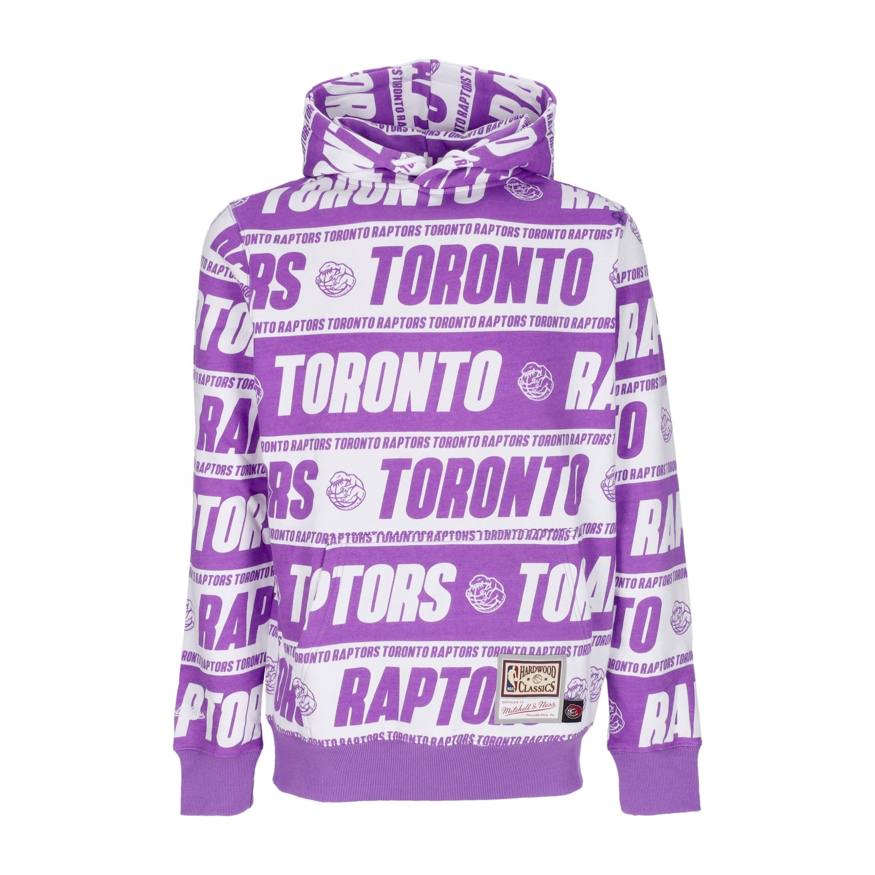 Mitchell & Ness, Felpa Cappuccio Uomo Nba Teamwrap Hoodie Hardwood Classics Torrap, Purple