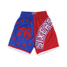 Mitchell & Ness, Pantaloncino Tipo Basket Uomo Nba Big Face Fashion Shorts 5.0 Hardwood Classics Phi76e, Blue