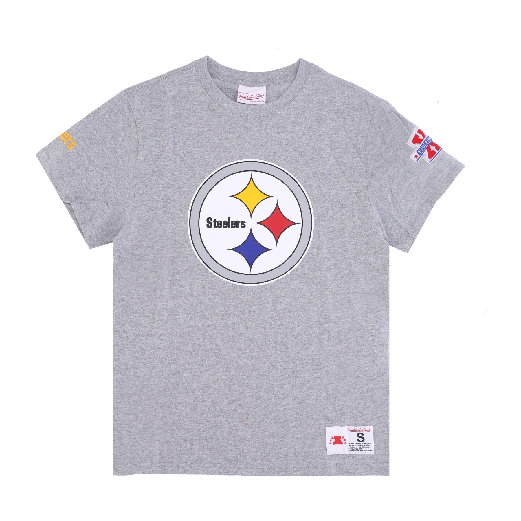 Mitchell & Ness, Maglietta Uomo Nfl Team Origins Top Pitste, Grey Heather