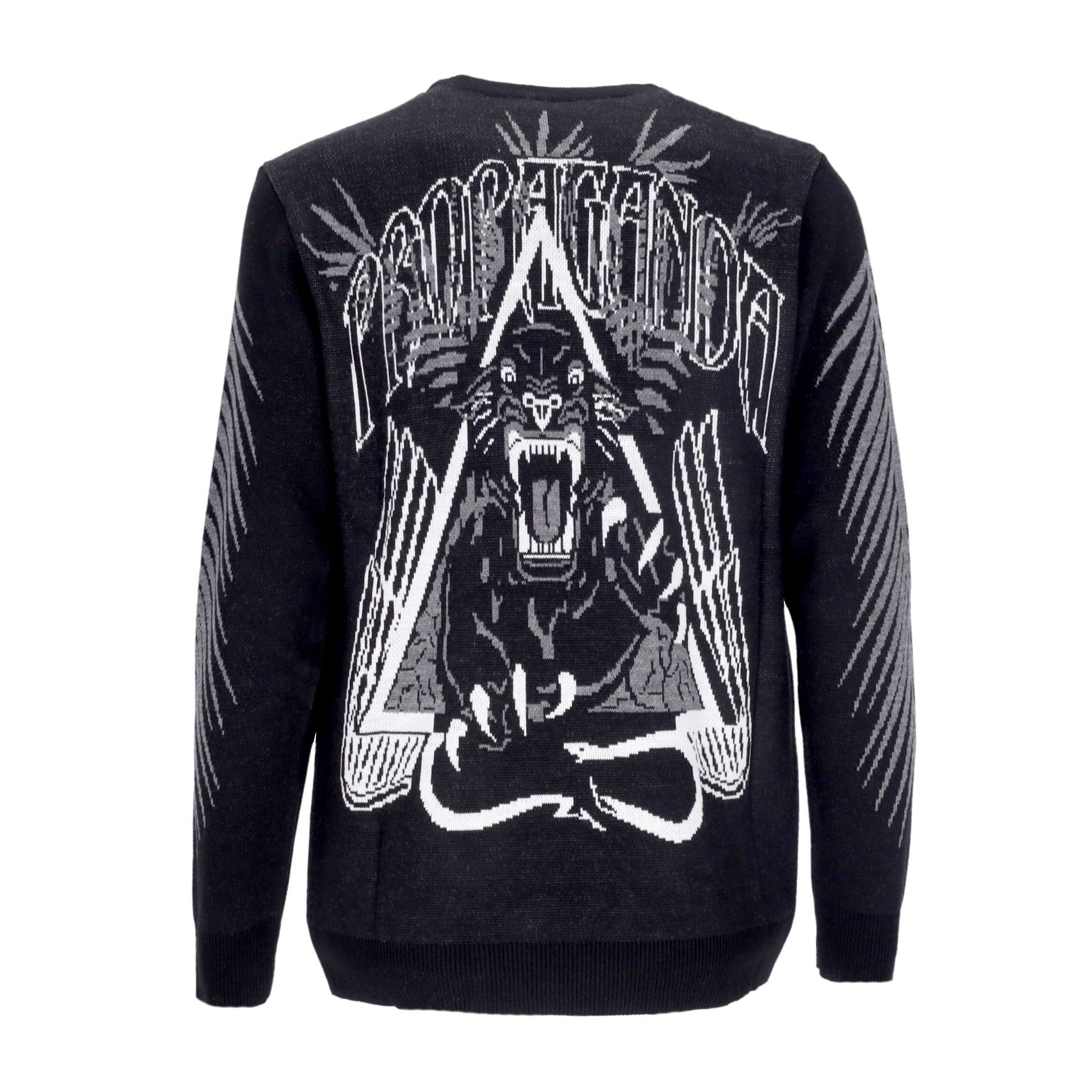 Propaganda, Maglione Uomo Jacquard Jumper, Black