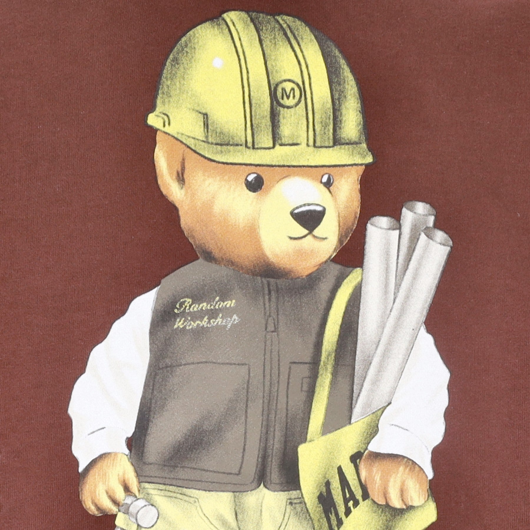 Market, Felpa Cappuccio Uomo Workshop Bear Hoodie, 