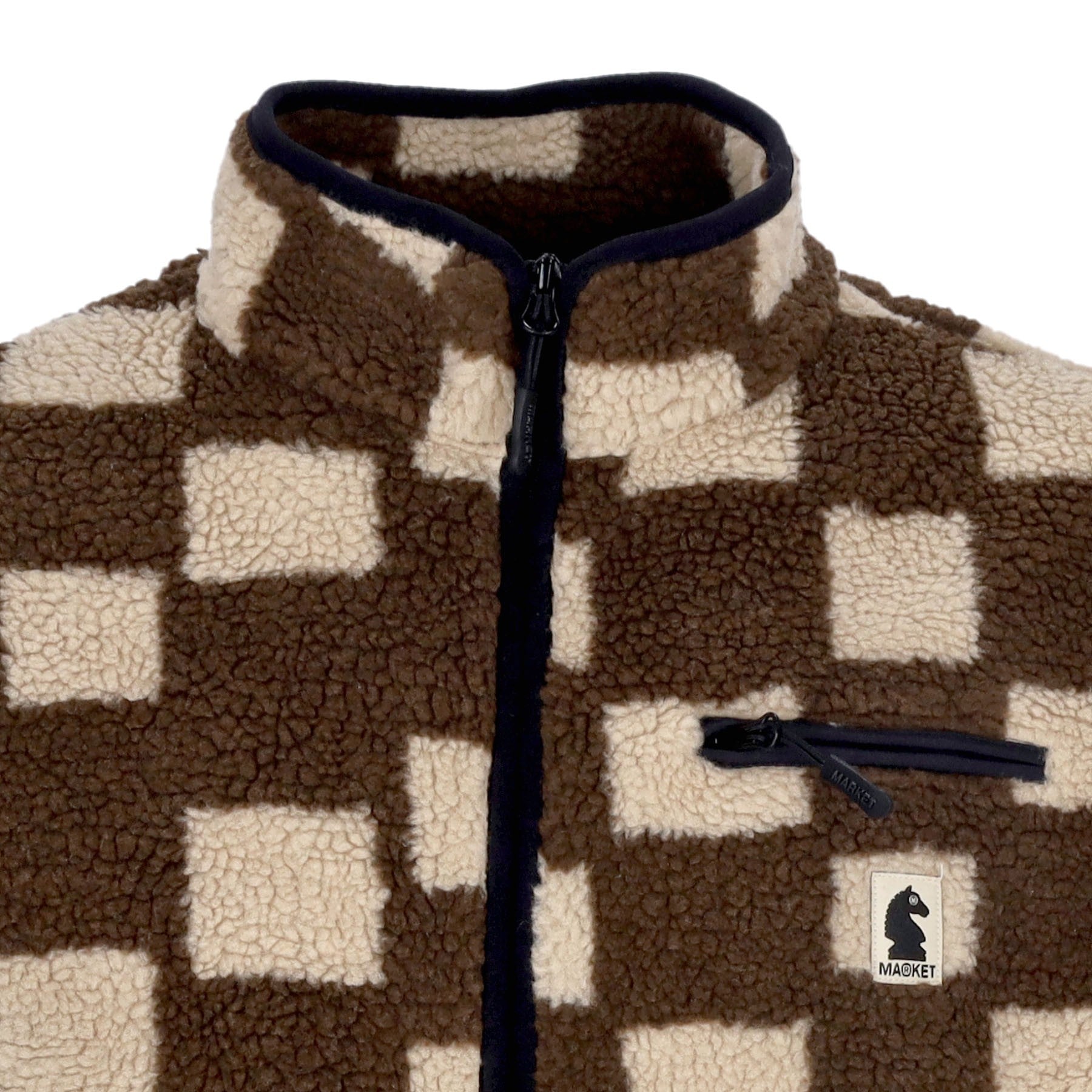 Market, Orsetto Uomo Chess Club Jacquard Sherpa Jacket, 
