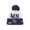 New Era, Cappello Pom Pom Uomo Nba Draft Knit Mintim, Chrome White/original Team Colors