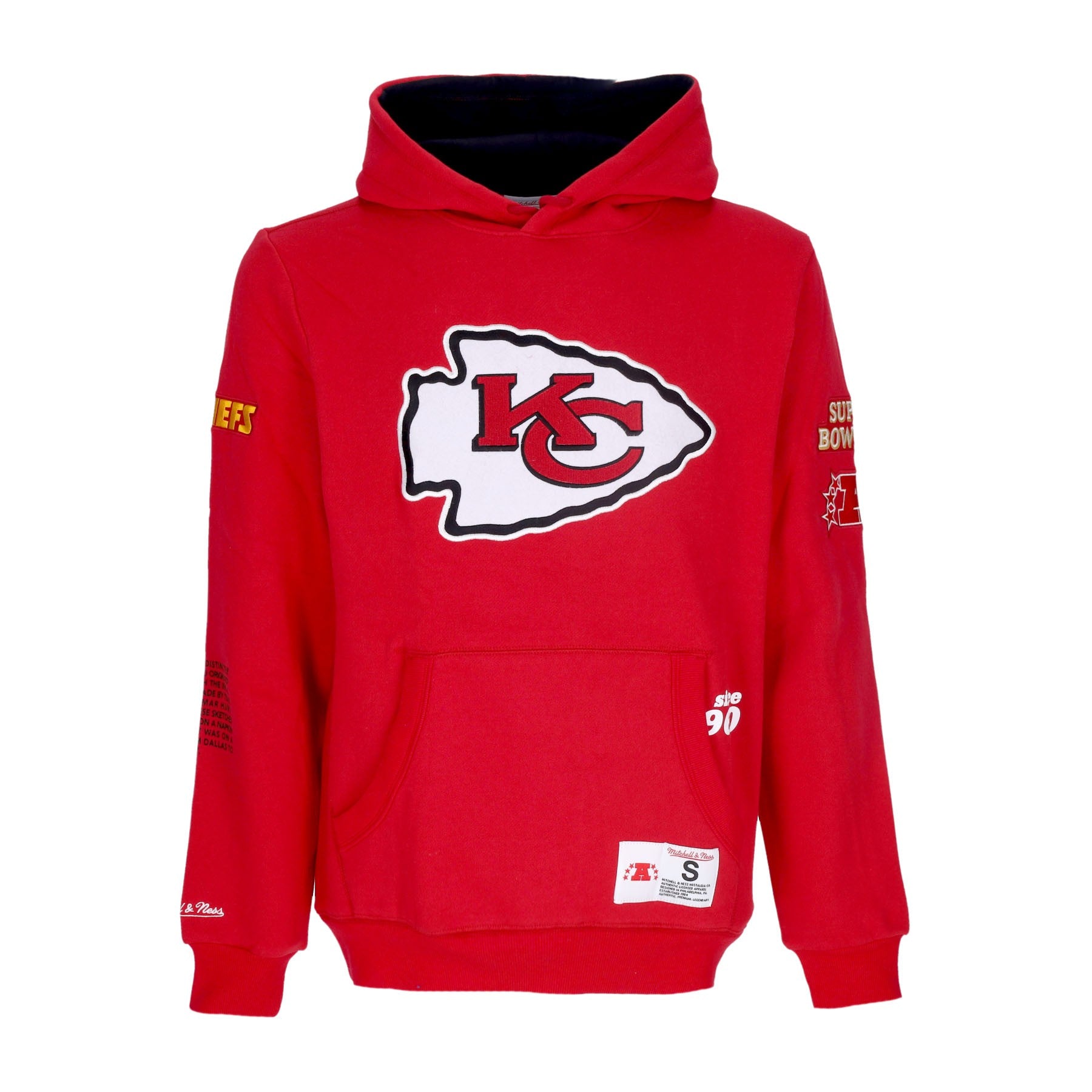 Mitchell & Ness, Felpa Cappuccio Uomo Nfl Team Origins Fleece Hoodie Kanchi, Scarlet