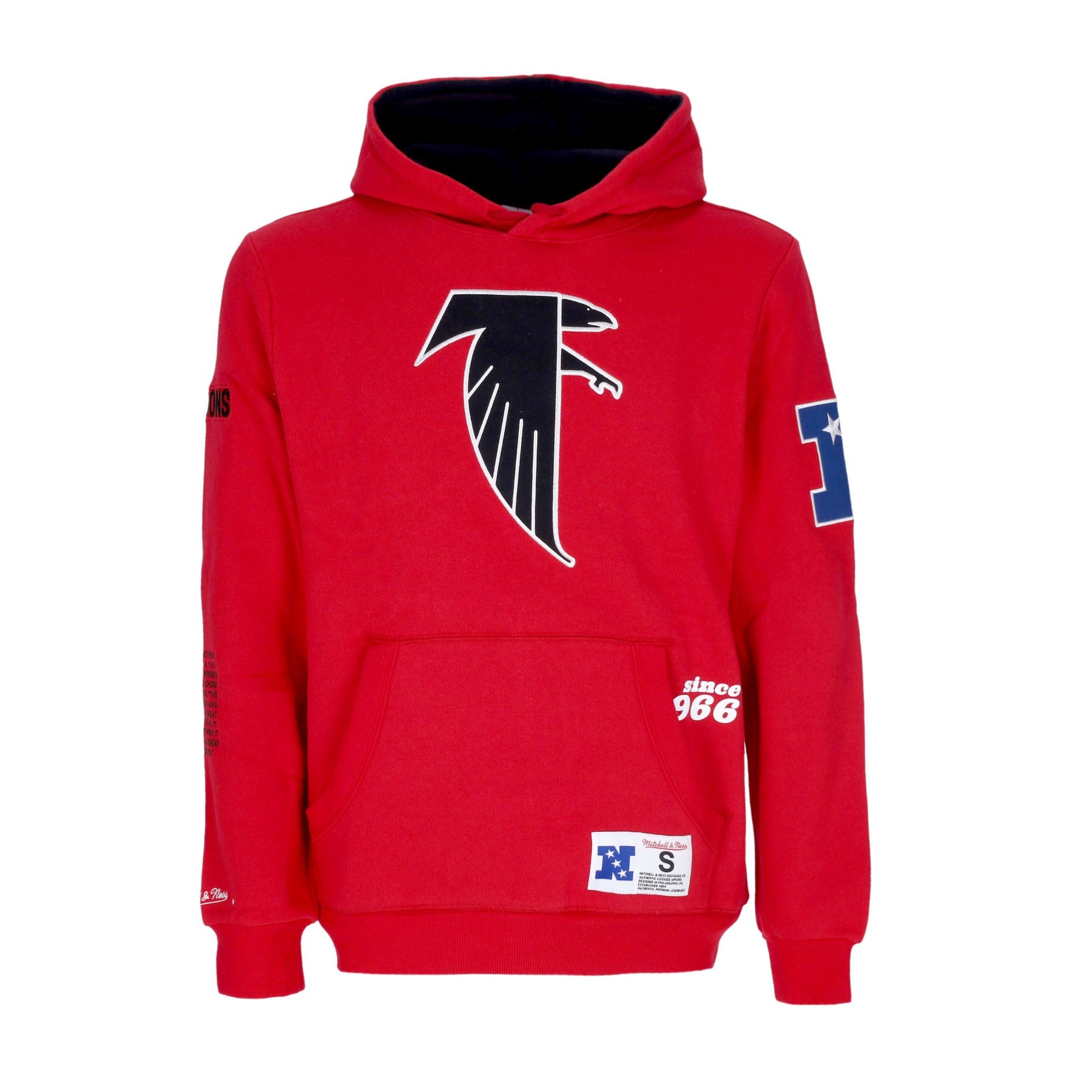 Mitchell & Ness, Felpa Cappuccio Uomo Nfl Team Origins Fleece Hoodie Atlfal, Scarlet