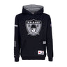 Mitchell & Ness, Felpa Cappuccio Uomo Nfl Team Origins Fleece Hoodie Oakrai, Black