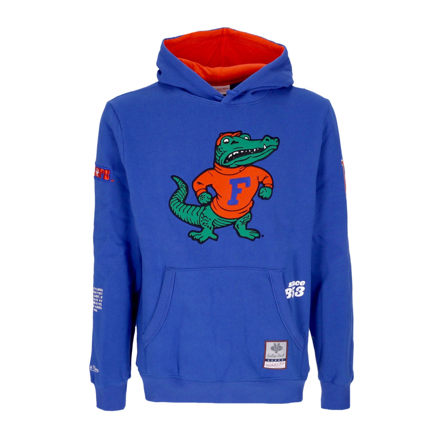 Mitchell & Ness, Felpa Cappuccio Uomo Ncaa Team Origins Fleece Hoodie Flogat, Royal