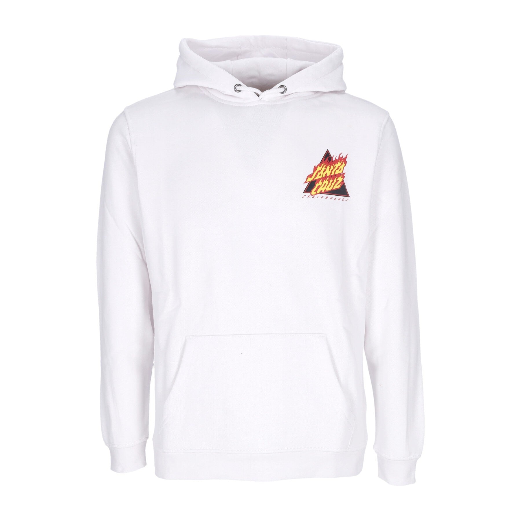 Santa Cruz, Felpa Cappuccio Uomo Flamed Not A Dot Hood, White