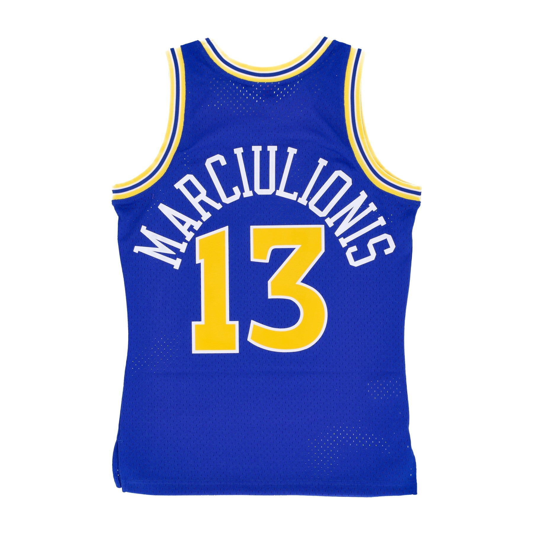 Mitchell & Ness, Canotta Basket Uomo Nba Road Jersey Hardwood Classics No 13 Sarunas Marciulionis 1990-91 Golwar, 