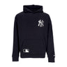 New Era, Felpa Cappuccio Uomo Mlb Half Logo Oversized Hoodie Neyyan, Black