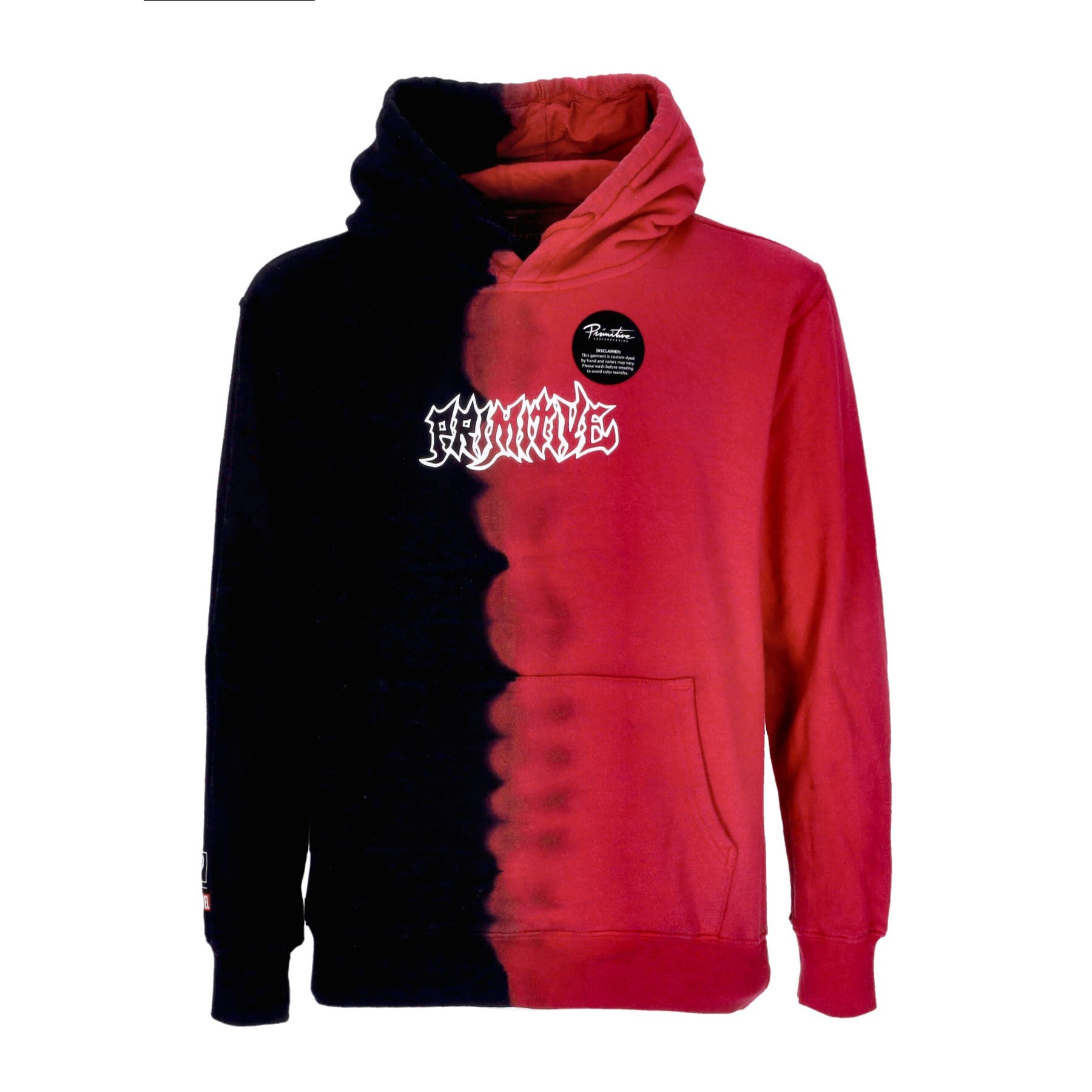 Primitive, Felpa Cappuccio Uomo Deadpool Split Dye Hoodie X Marvel X Nychos, 