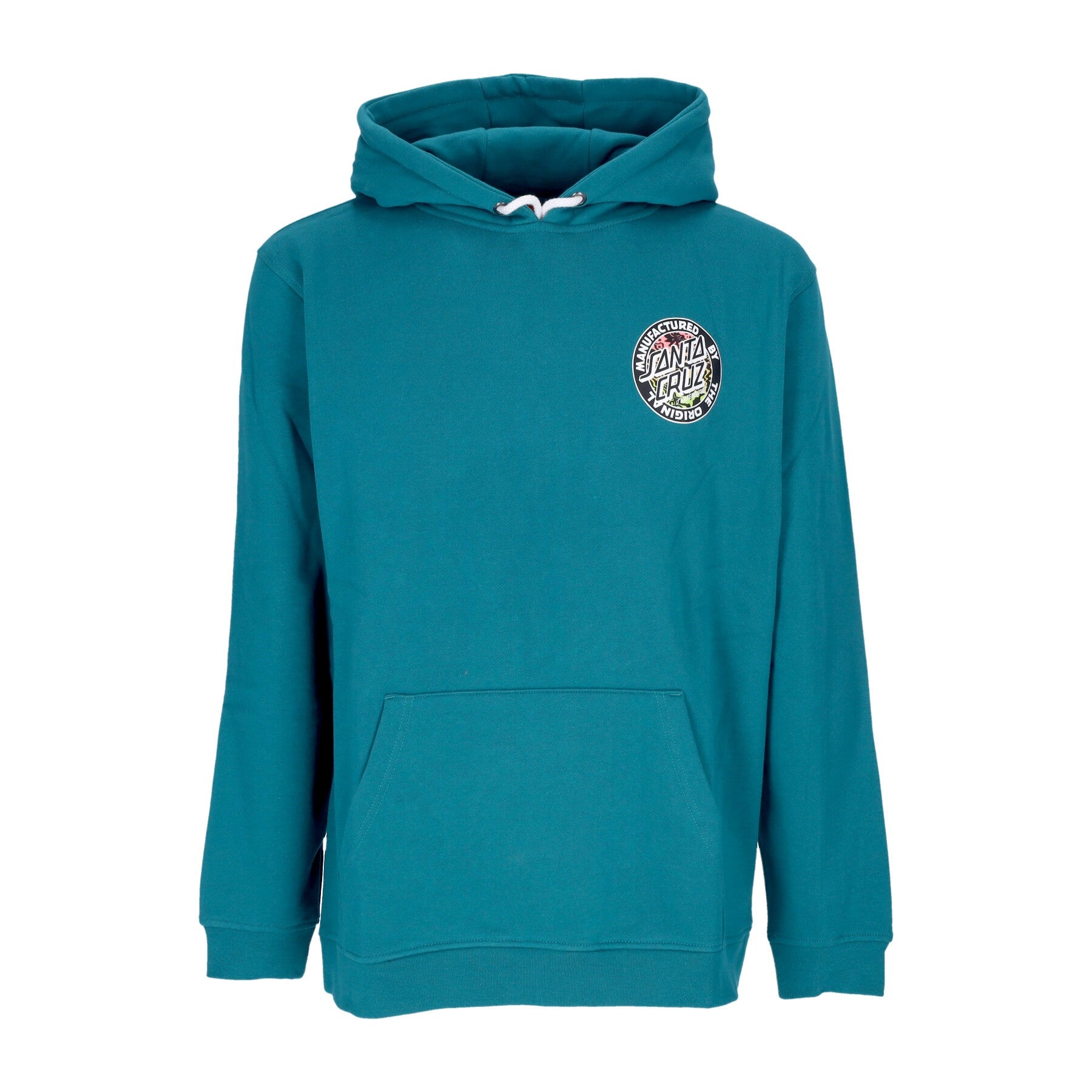Santa Cruz, Felpa Cappuccio Uomo Acidic Mfg Dot Hood, Verdigris