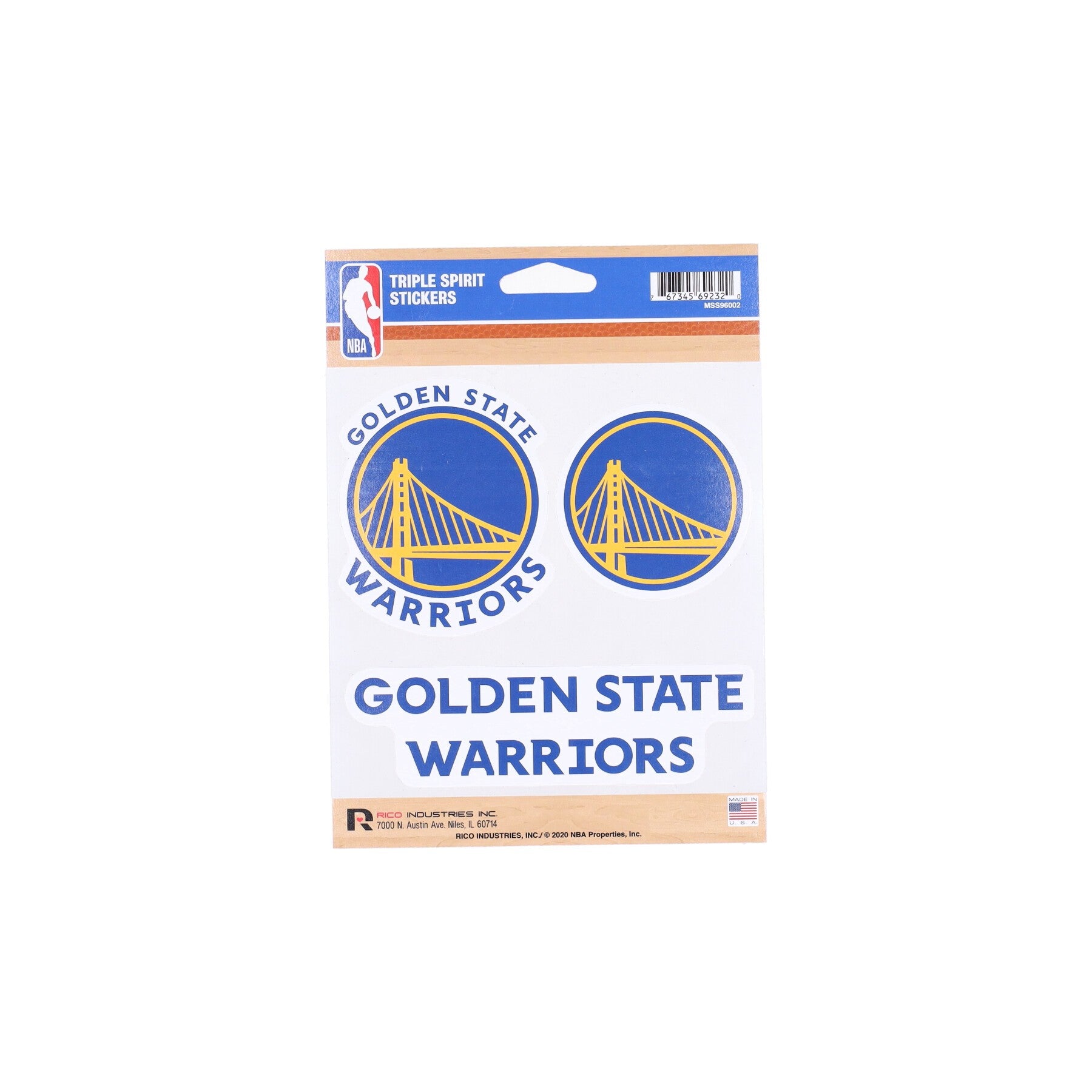 Rico Industries, Adesivo Uomo Nba Triple Spirit Stickers Golwar, Original Team Colors