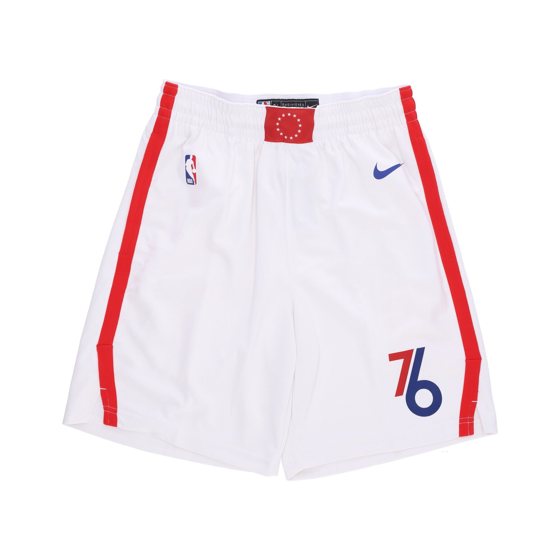 Nike Nba, Pantaloncino Basket Uomo Nba City Edition 22 Dri-fit Swingman Shorts Phi76e, White/rush Blue