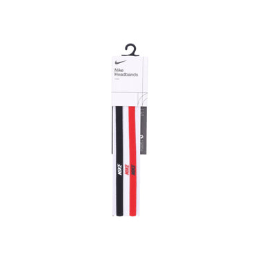Nike, Fascetta Uomo Elastic Hairbands 3pk, Black/white/university Red