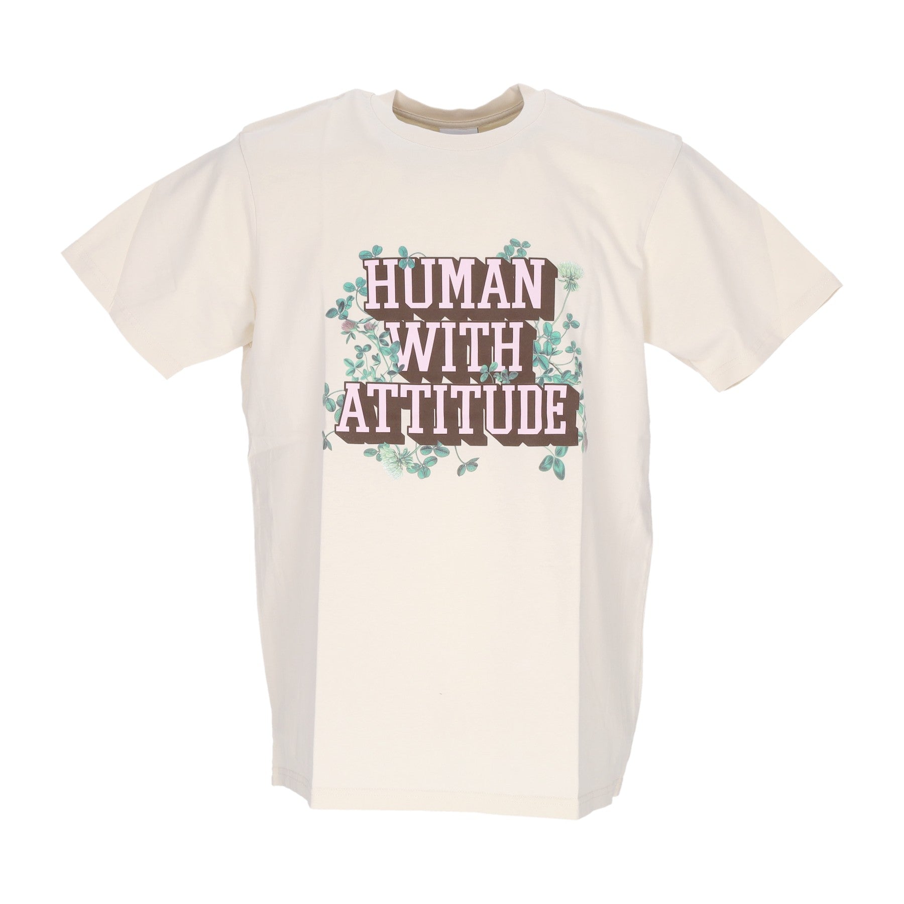 Human With Attitude, Maglietta Uomo Floral Tee, Off White