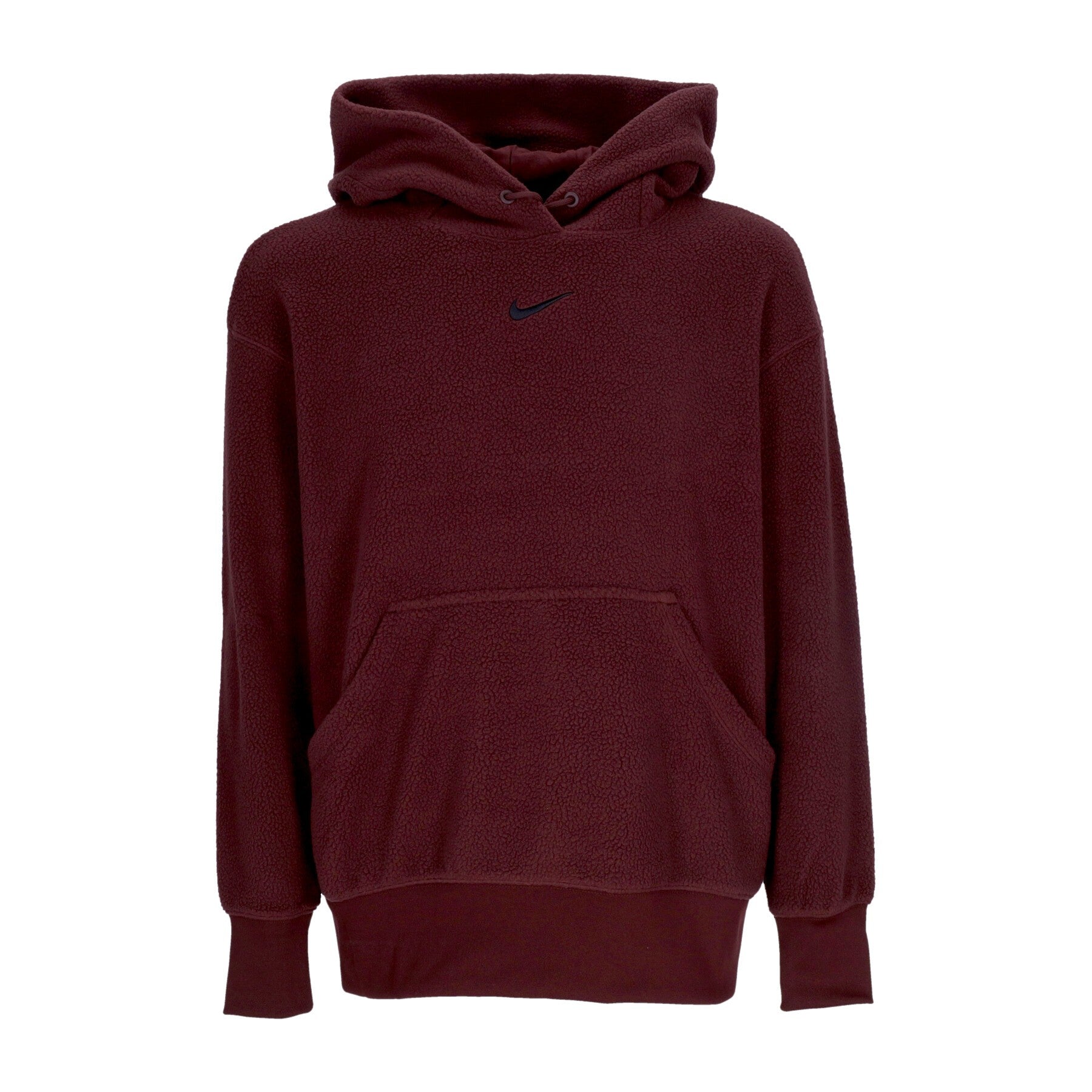 Nike, Felpa Cappuccio Donna Sportswear Plush Hoodie, Burgundy Crush/black
