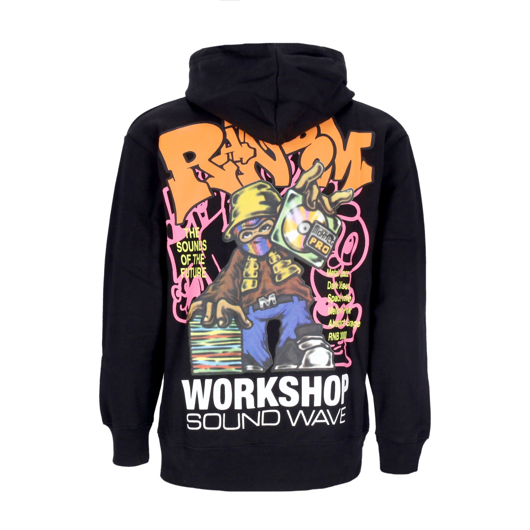 Market, Felpa Cappuccio Uomo Soundwave Hoodie, Black