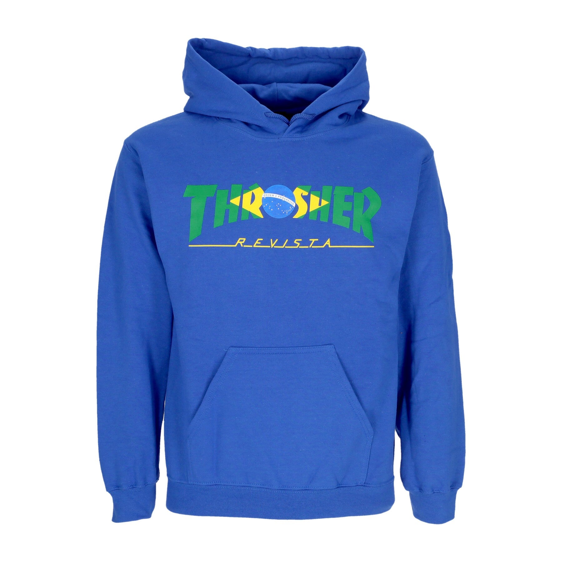 Thrasher, Felpa Cappuccio Uomo Brazil Revista Hoodie, Royal