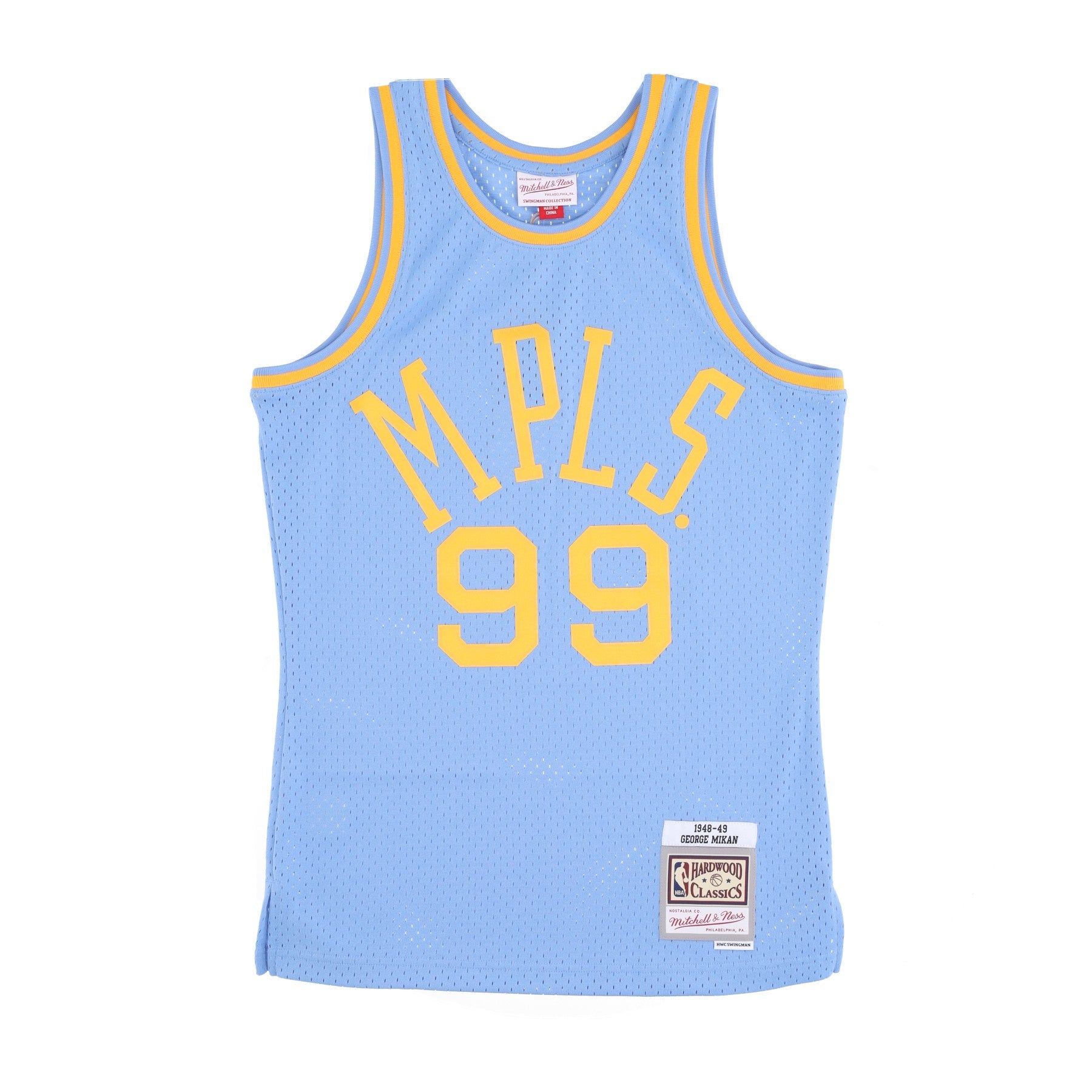 Mitchell & Ness, Canotta Basket Uomo Nba Dark Jersey Hardwood Classics No 99 George Mikan 1948-49 Minlak, Original Team Colors