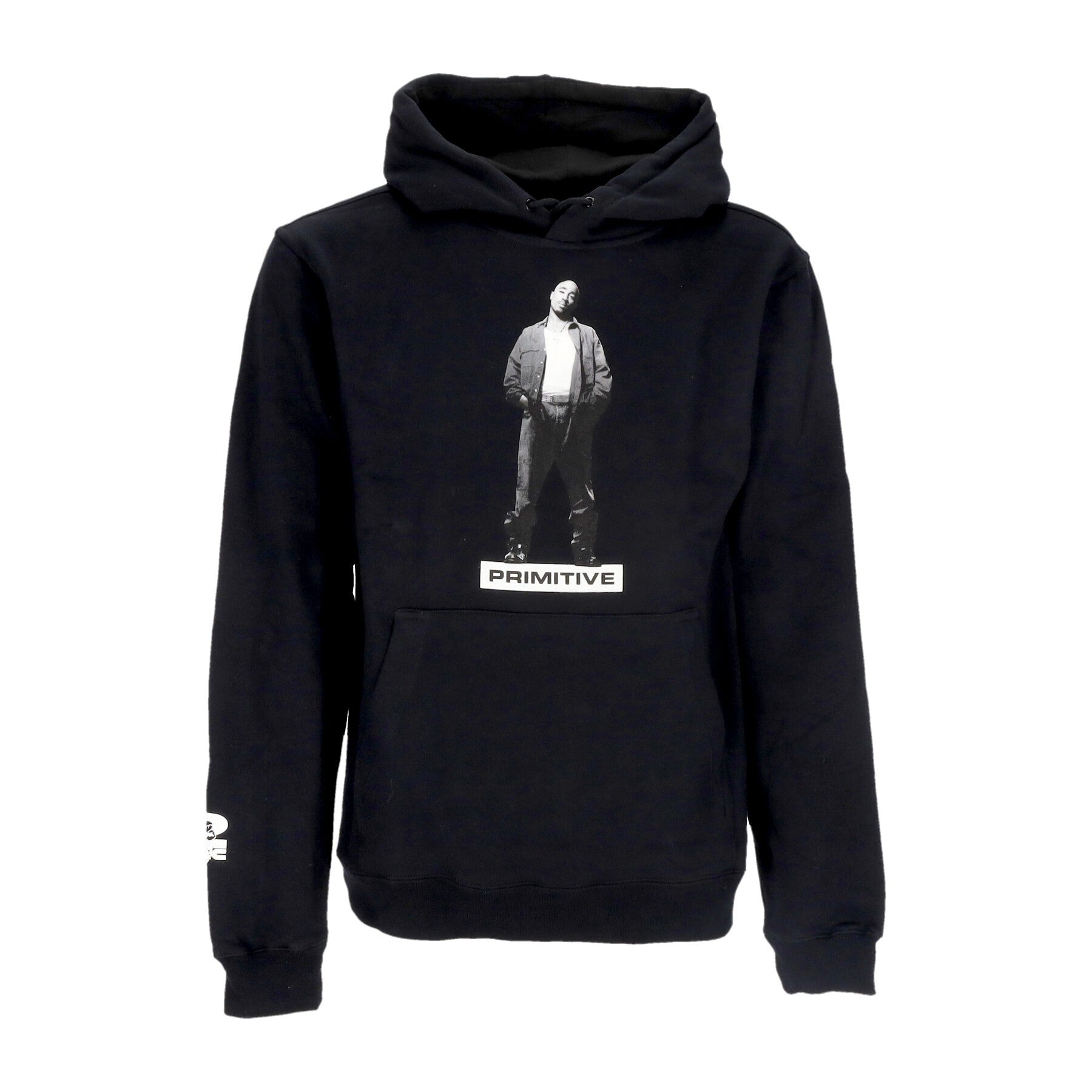 Primitive, Felpa Cappuccio Uomo Posted Hoodie X 2pac, Black