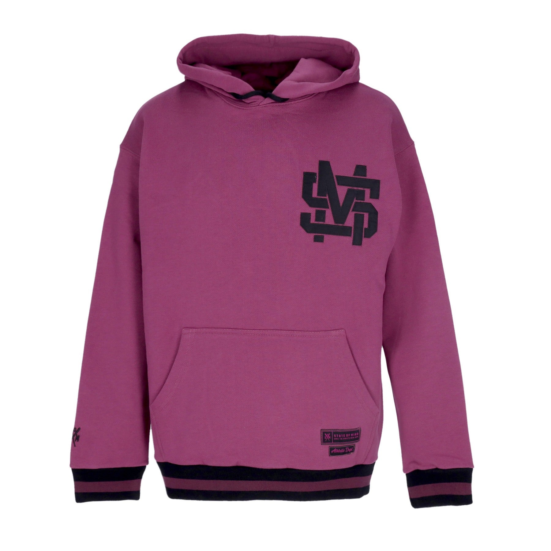 5tate Of Mind, Felpa Cappuccio Uomo Monogram Hoodie, Purple