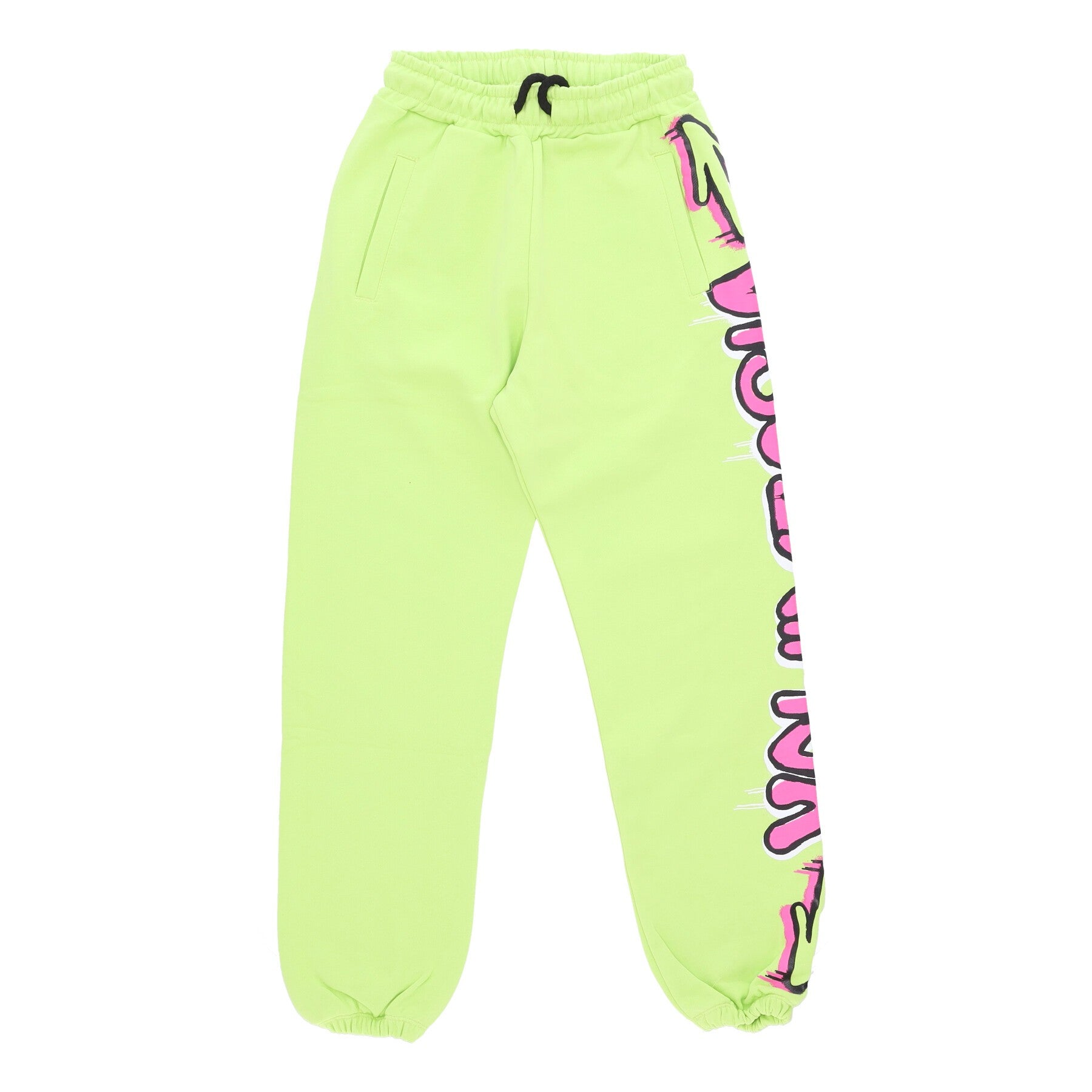 Women's Lightweight Tracksuit Pants Colored Big Logo Pant Fluo Yellow/fluo Fuchsia