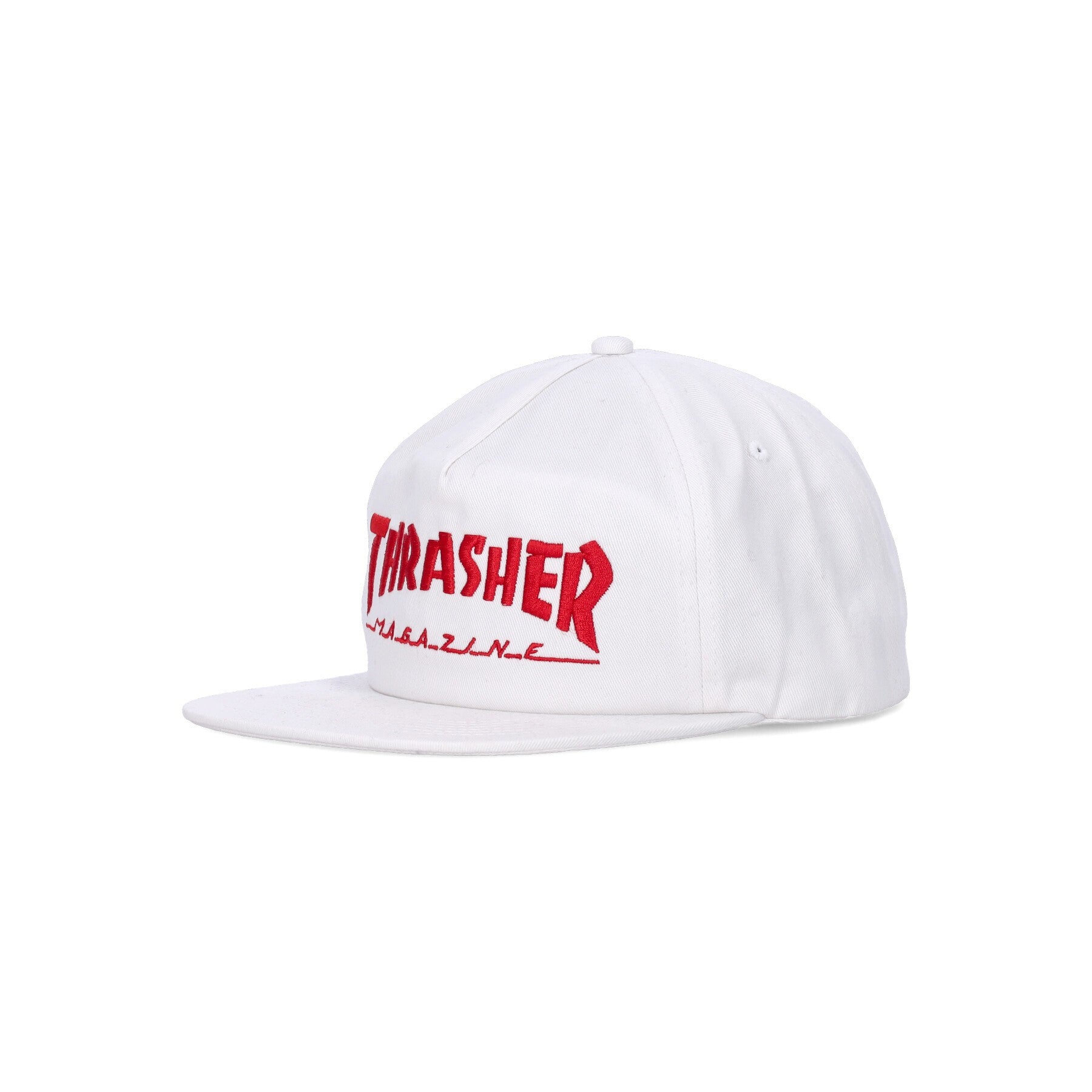 Thrasher, Cappellino Visiera Piatta Uomo Skate Mag Logo Snapback, White