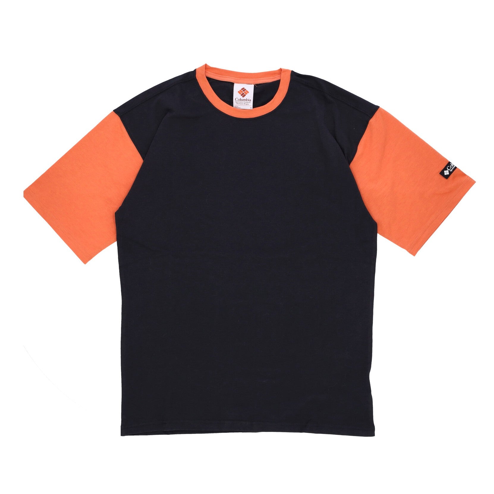 Columbia, Maglietta Uomo Deschutes Valley Tee, Black/desert Orange