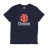 Element, Maglietta Uomo Vertical Tee, Eclipse Navy/red