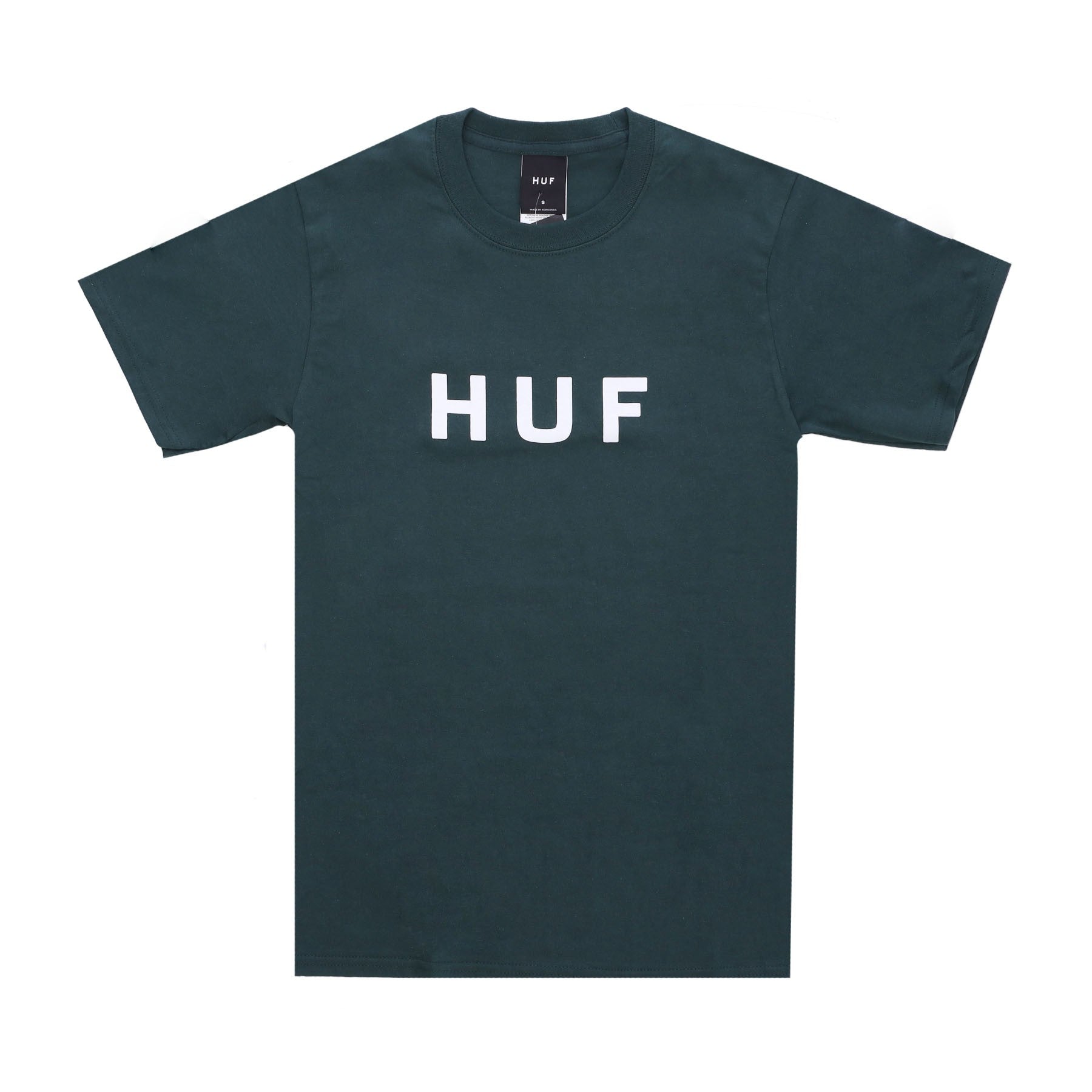 Huf, Maglietta Uomo Essentials Og Logo Tee, Forest Green